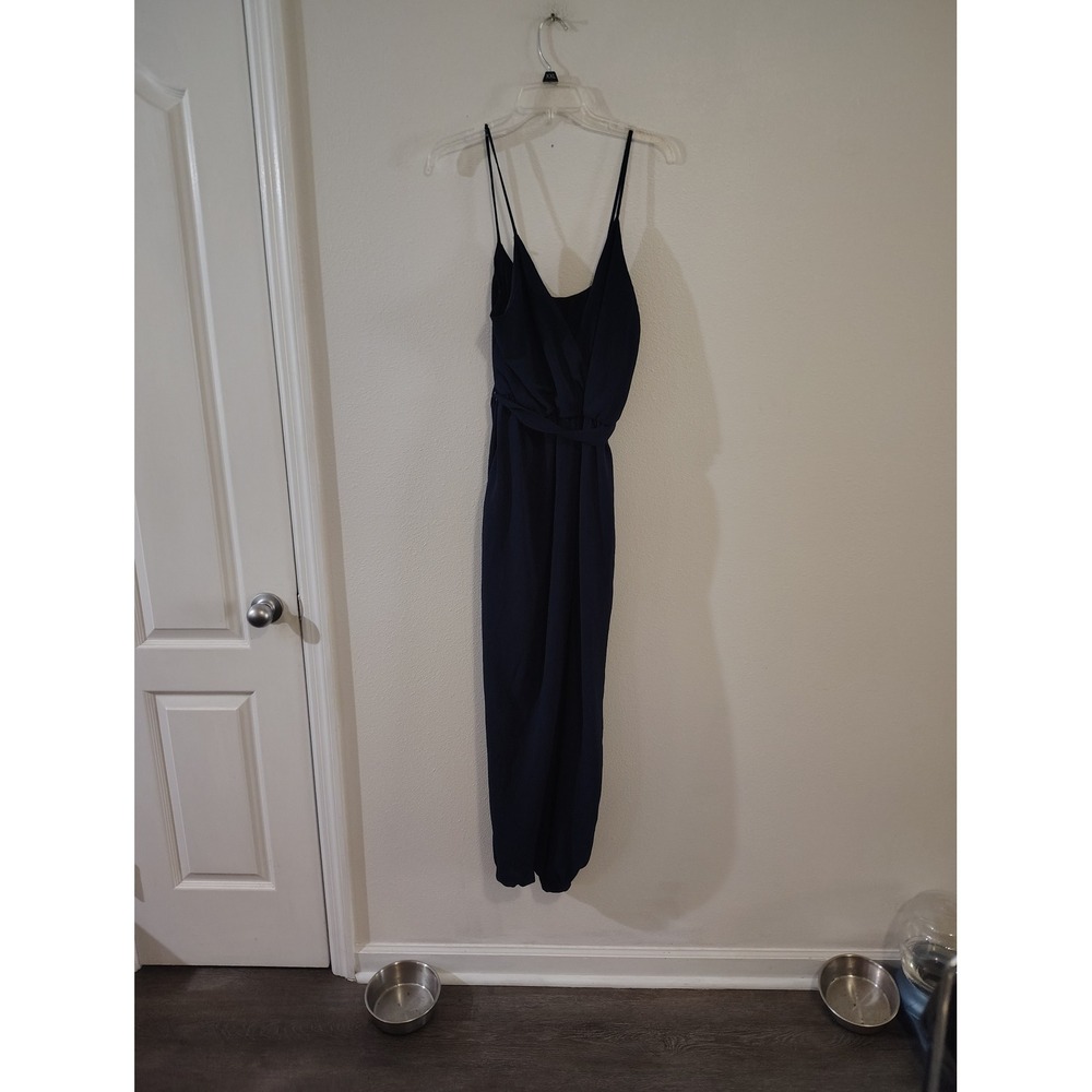 Fashion Nova Navy Blue Sleeveless Wrap Front Jogger Jumpsuit 3X 170501USO